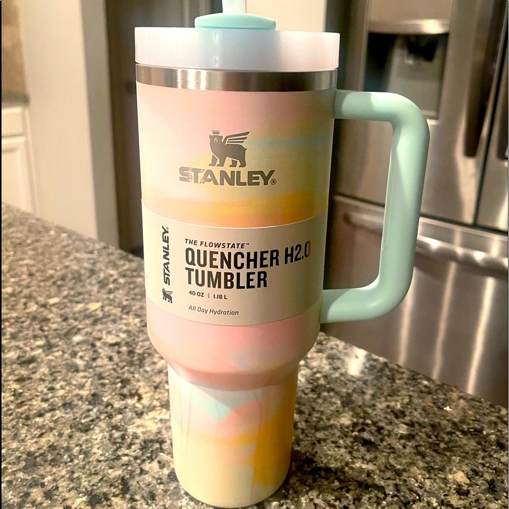 🔥STANLEY CLEAN SLATE QUENCHER TUMBLER 40 Warm Serene Brushstrokes🔥🌈